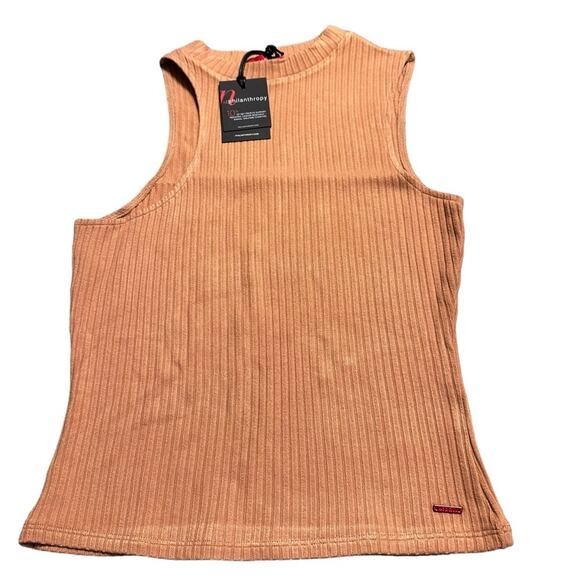 n: Philanthropy camel colored high neck sleeveless ribbed top size small NWT - Picture 1 of 6
